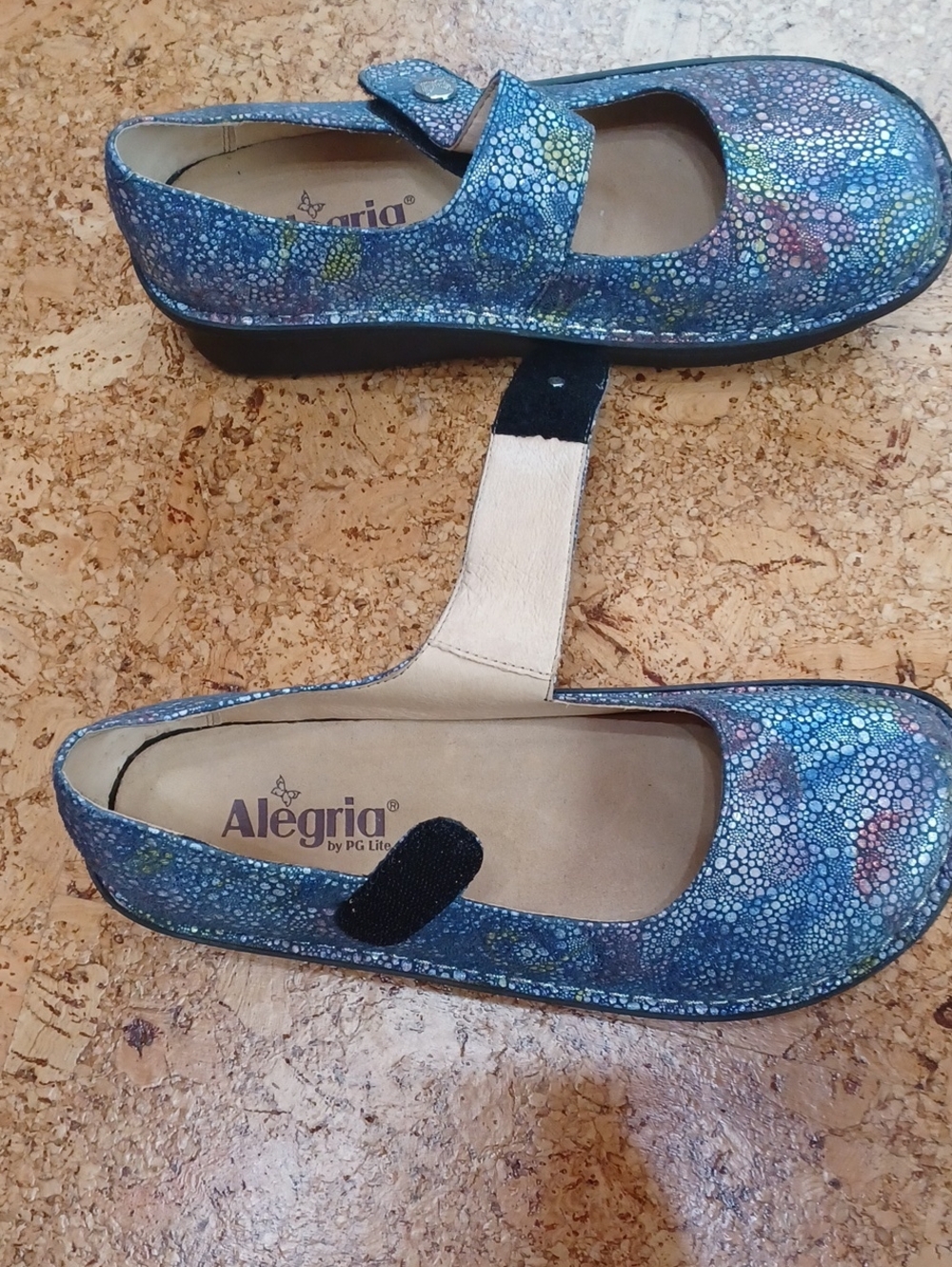 Alegria Women's Blue Bubbles Leather Paloma Mary Jane Clogs Size 8.5 NIB - Picture 4 of 8